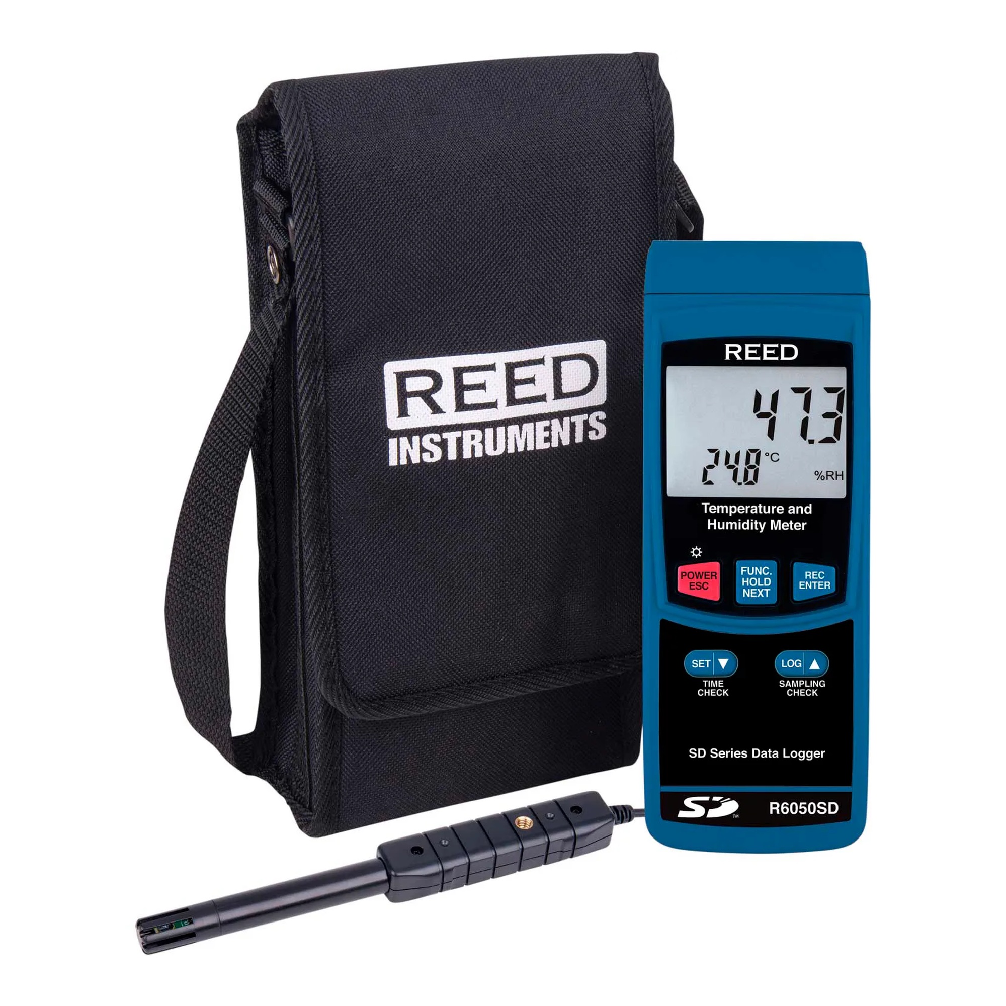 Data logging thermo-hygrometer with humidity and temperature probe