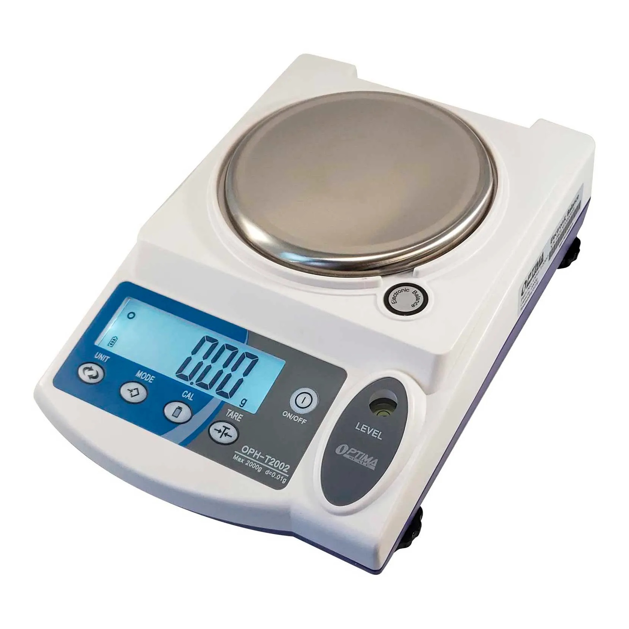 White precision balance with 500 g x 0.01 g capacity