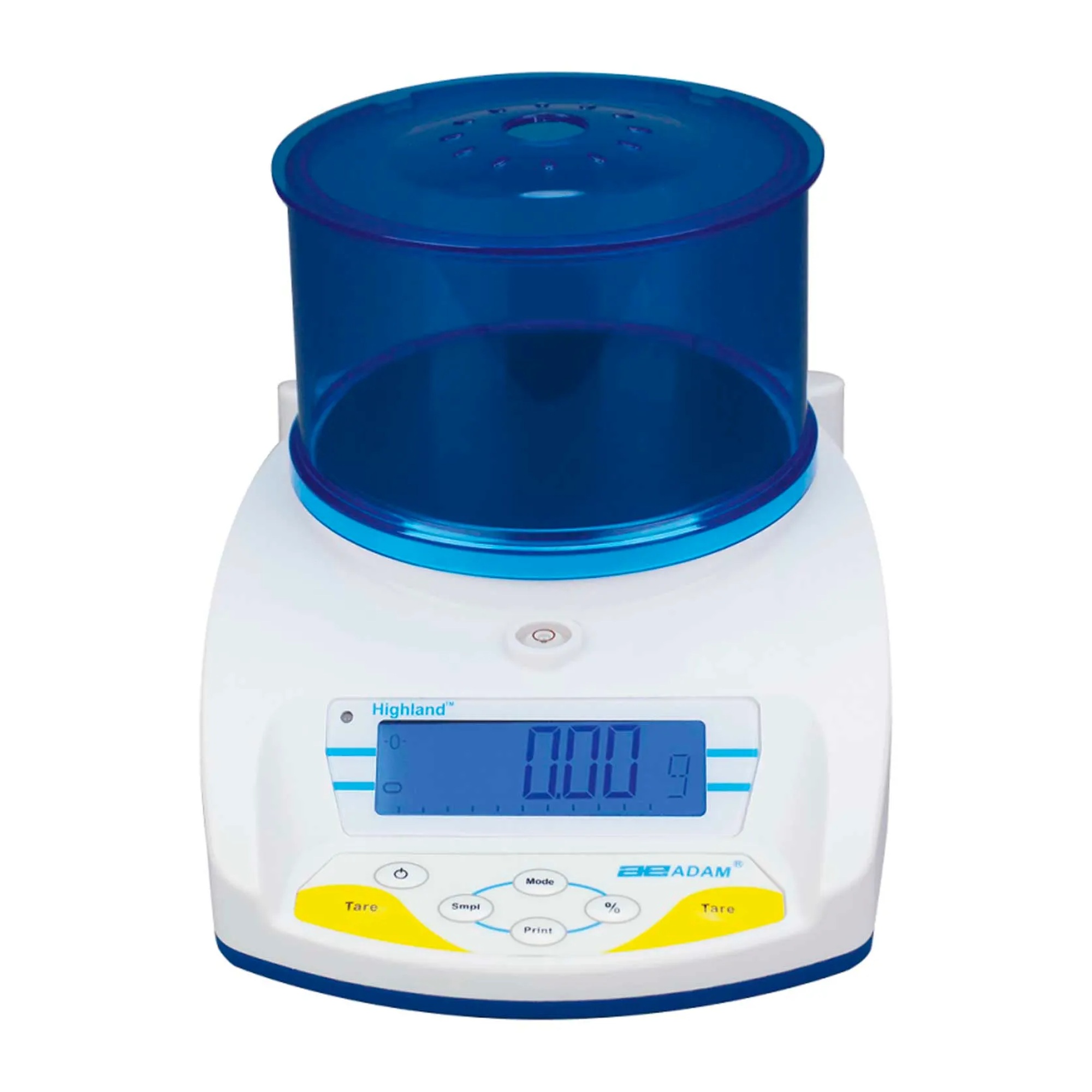 Digital precision balance with 4-11-16-inch diameter weighing platform
