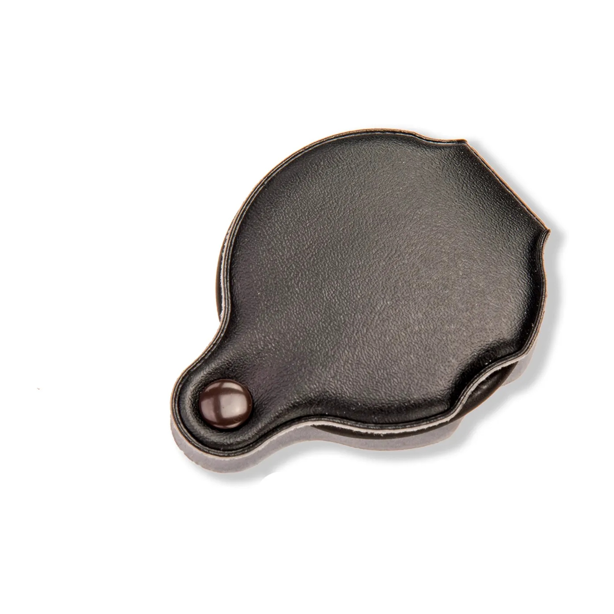 Black slide-open 4x glass magnifier with attached sliding case