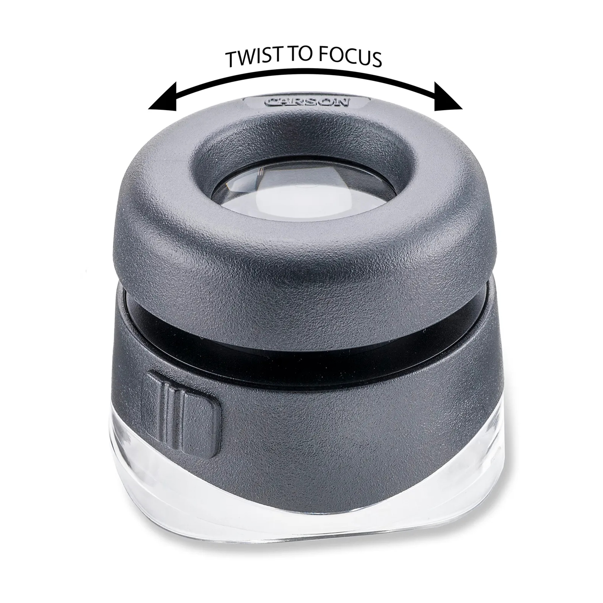 Black 10x LED focusable stand loupe magnifier