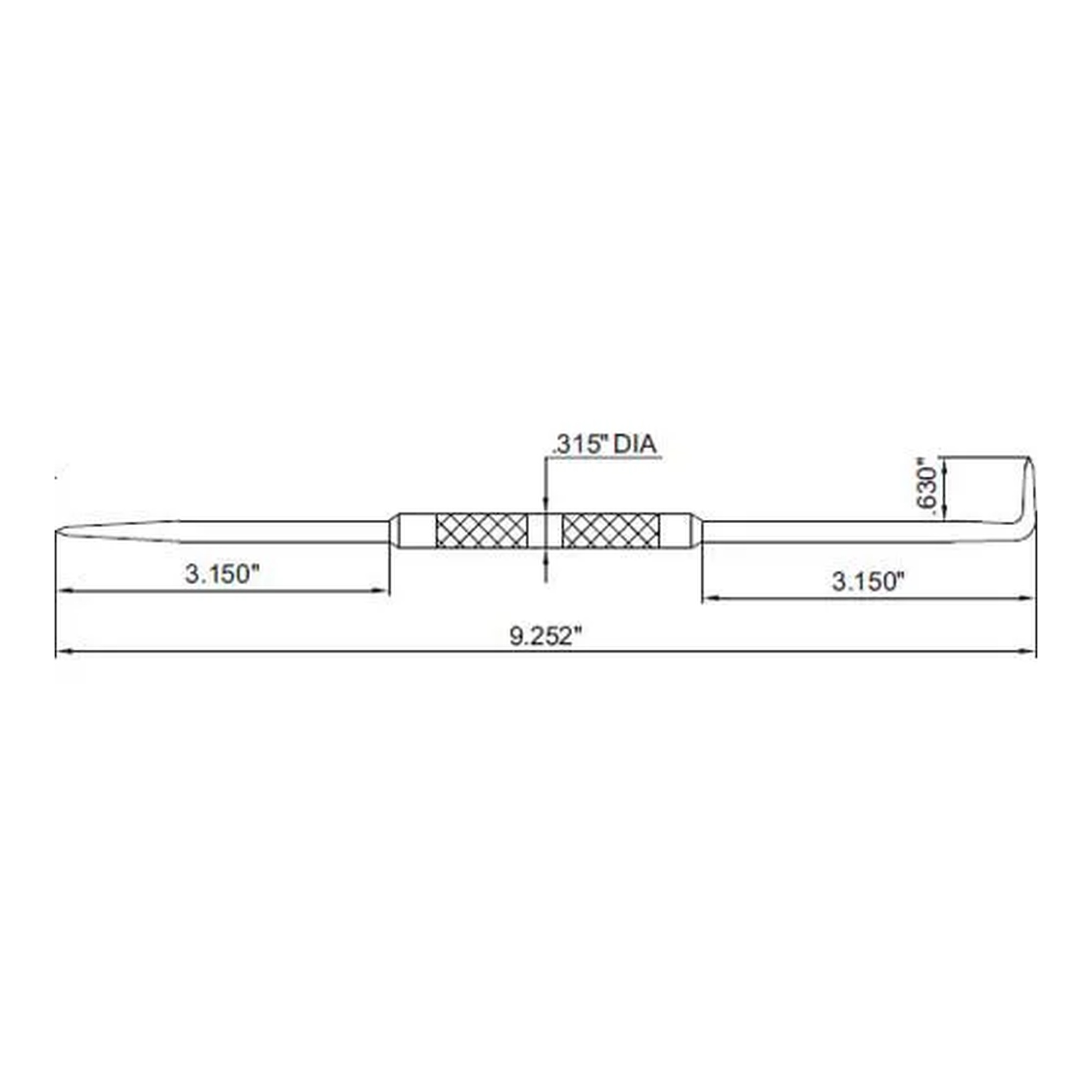 Nickel-plated double-ended scriber marking tool