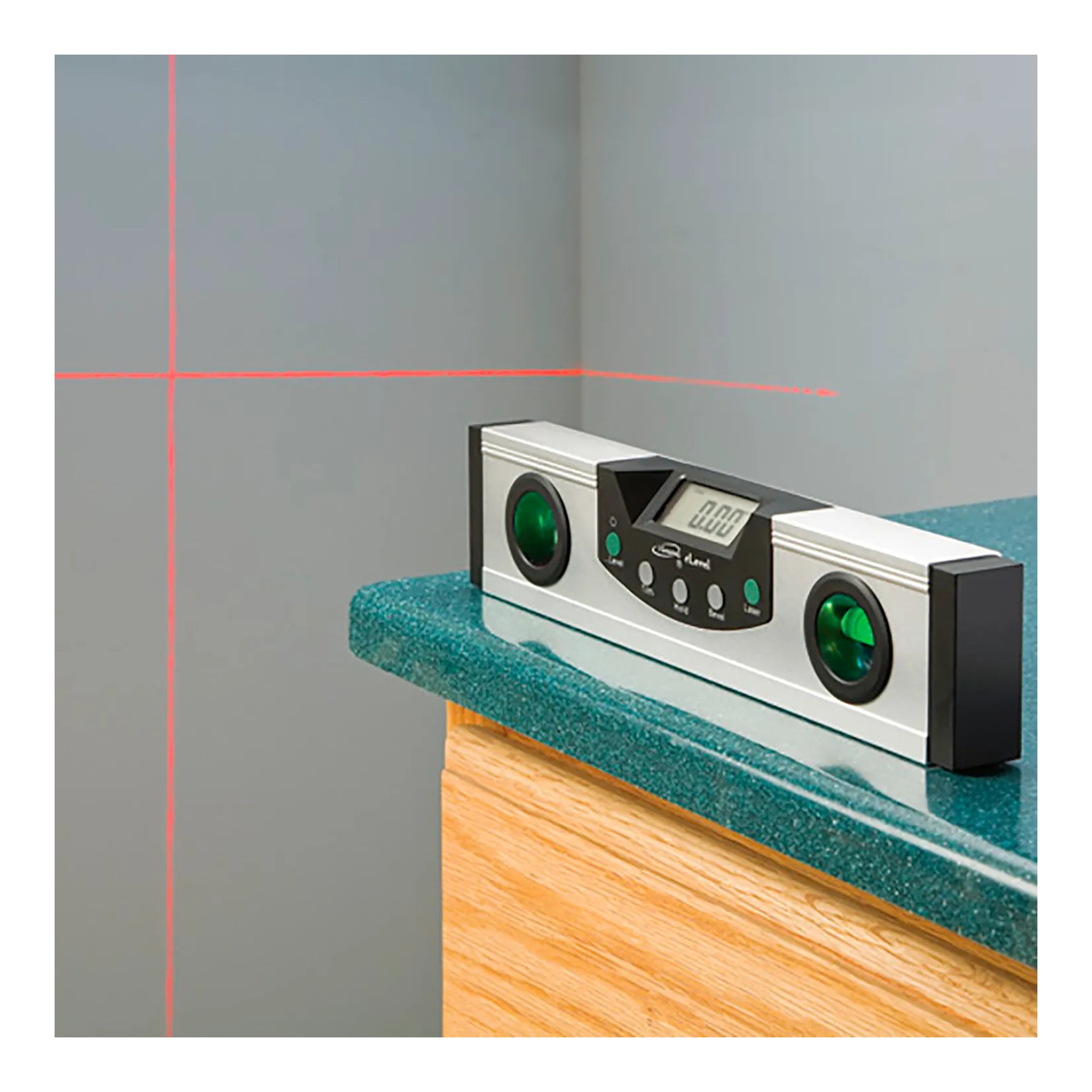 9-inch digital laser level and angle inclinometer with LCD display