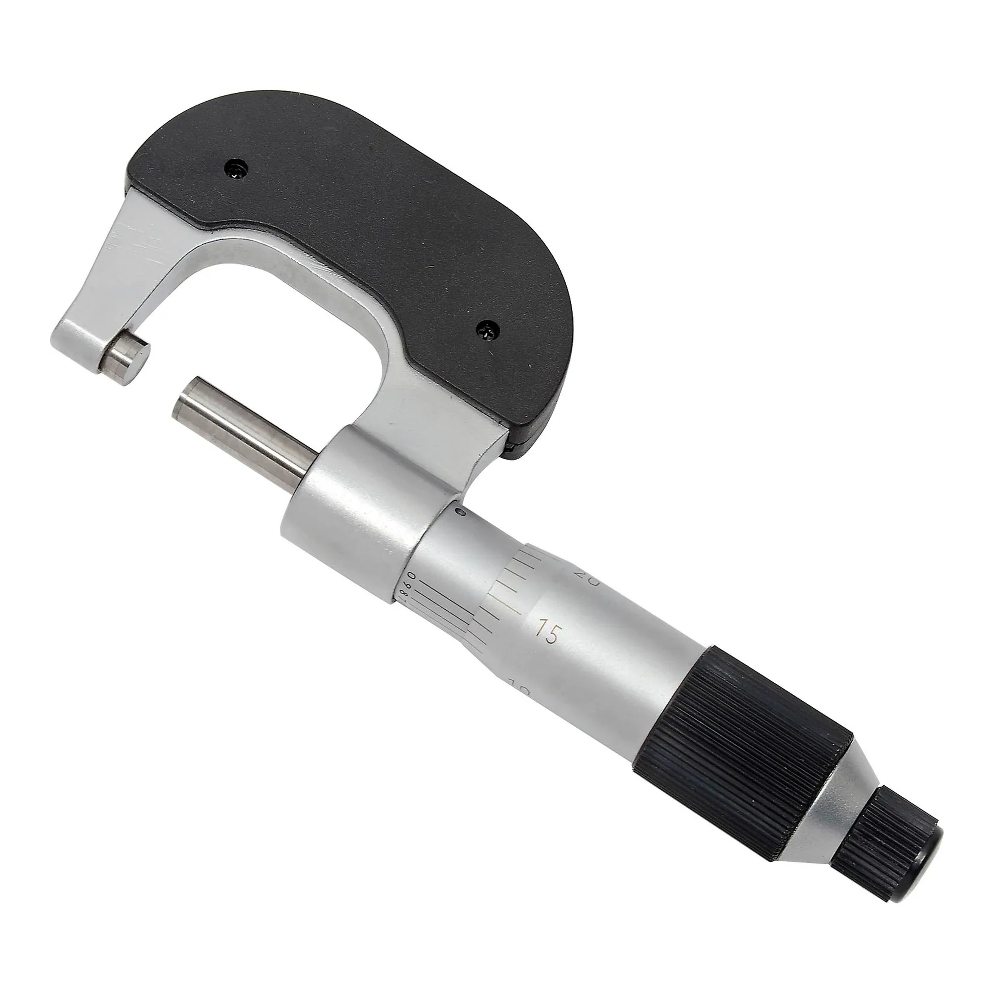 0–1 in. mechanical outside micrometer with ratchet thimble
