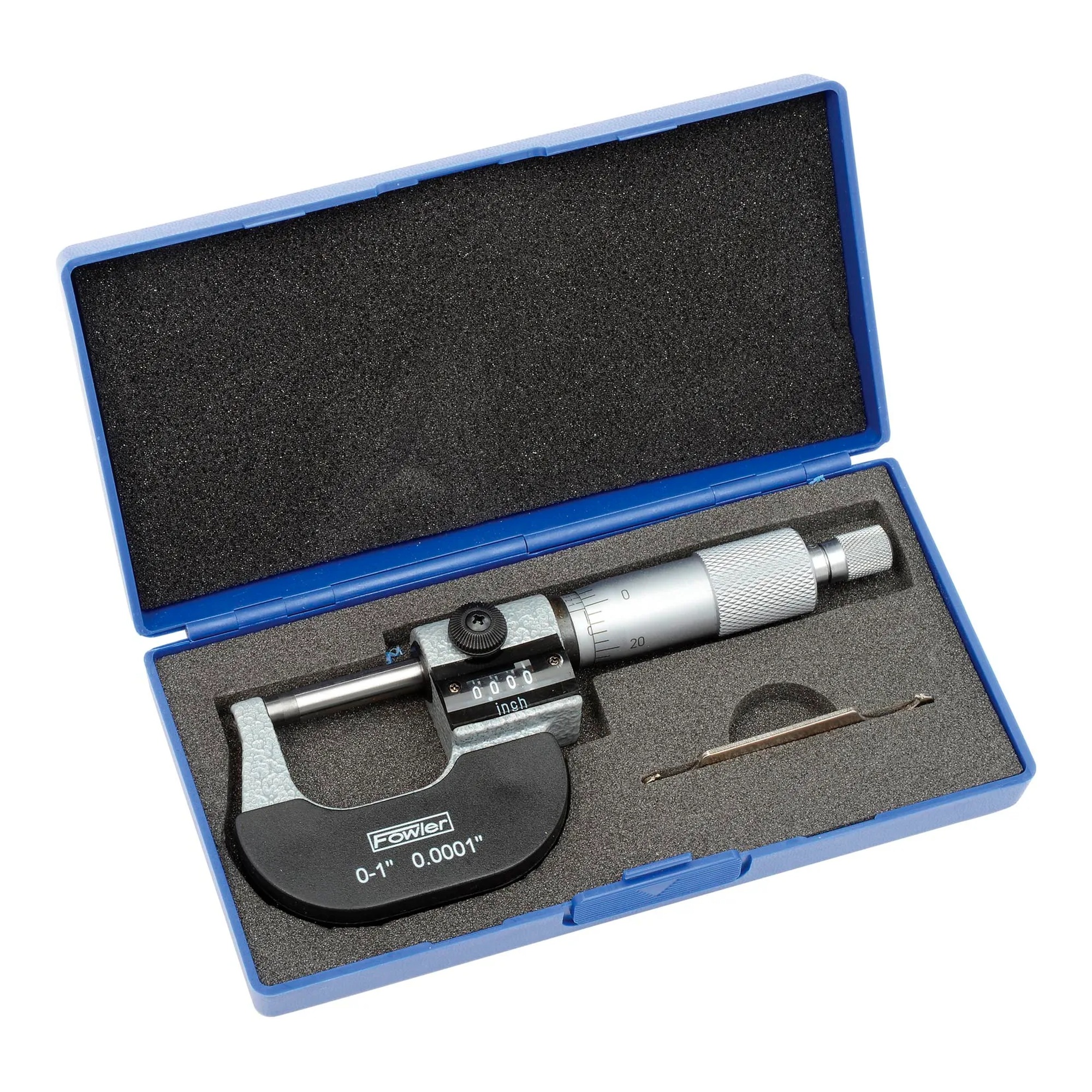 0–1 in. Outside Micrometer with Digital Counter and Ratchet Stop