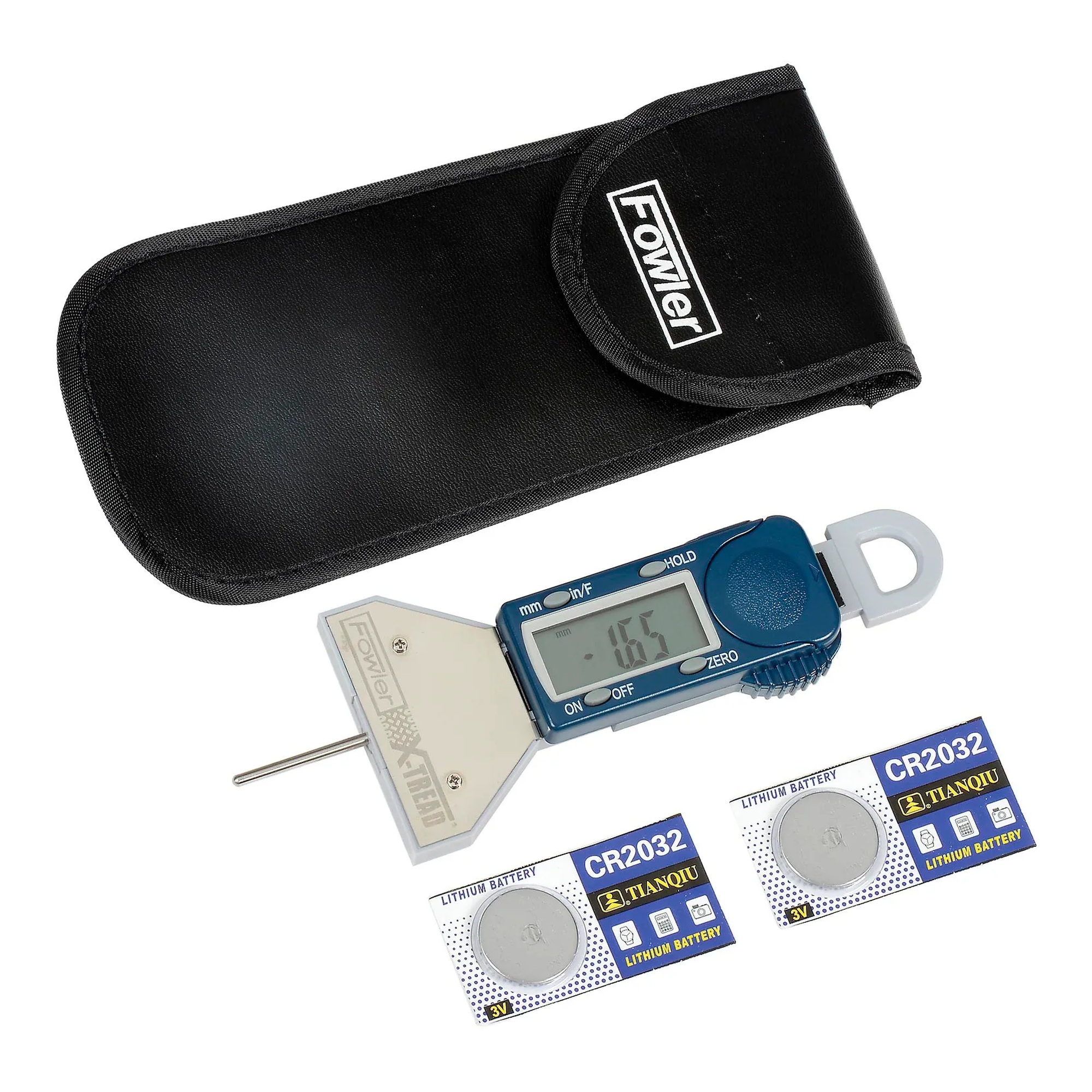 Digital tire tread thickness gauge with large display