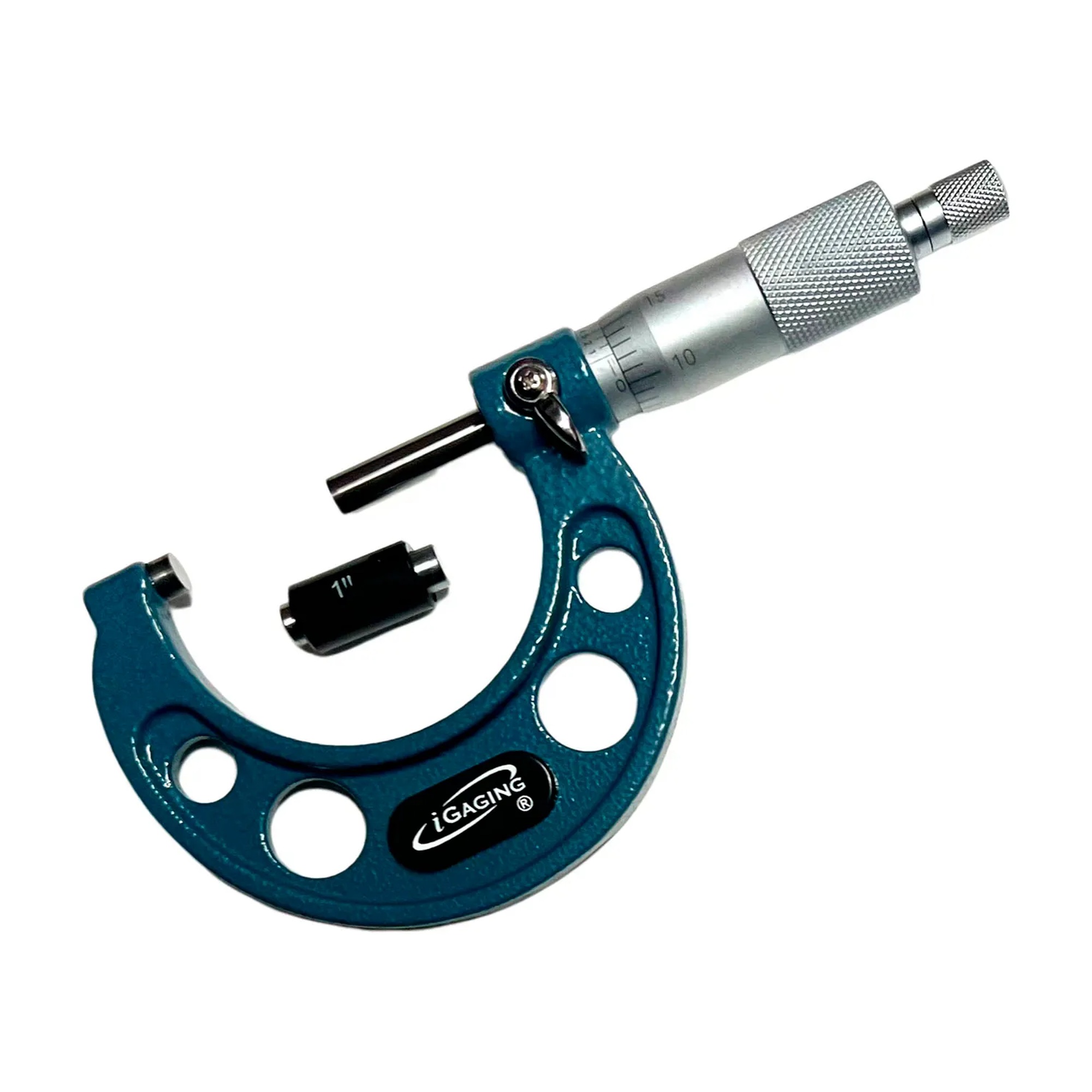 Blue-Frame Ratchet Micrometer, 1 to 2 in. Range