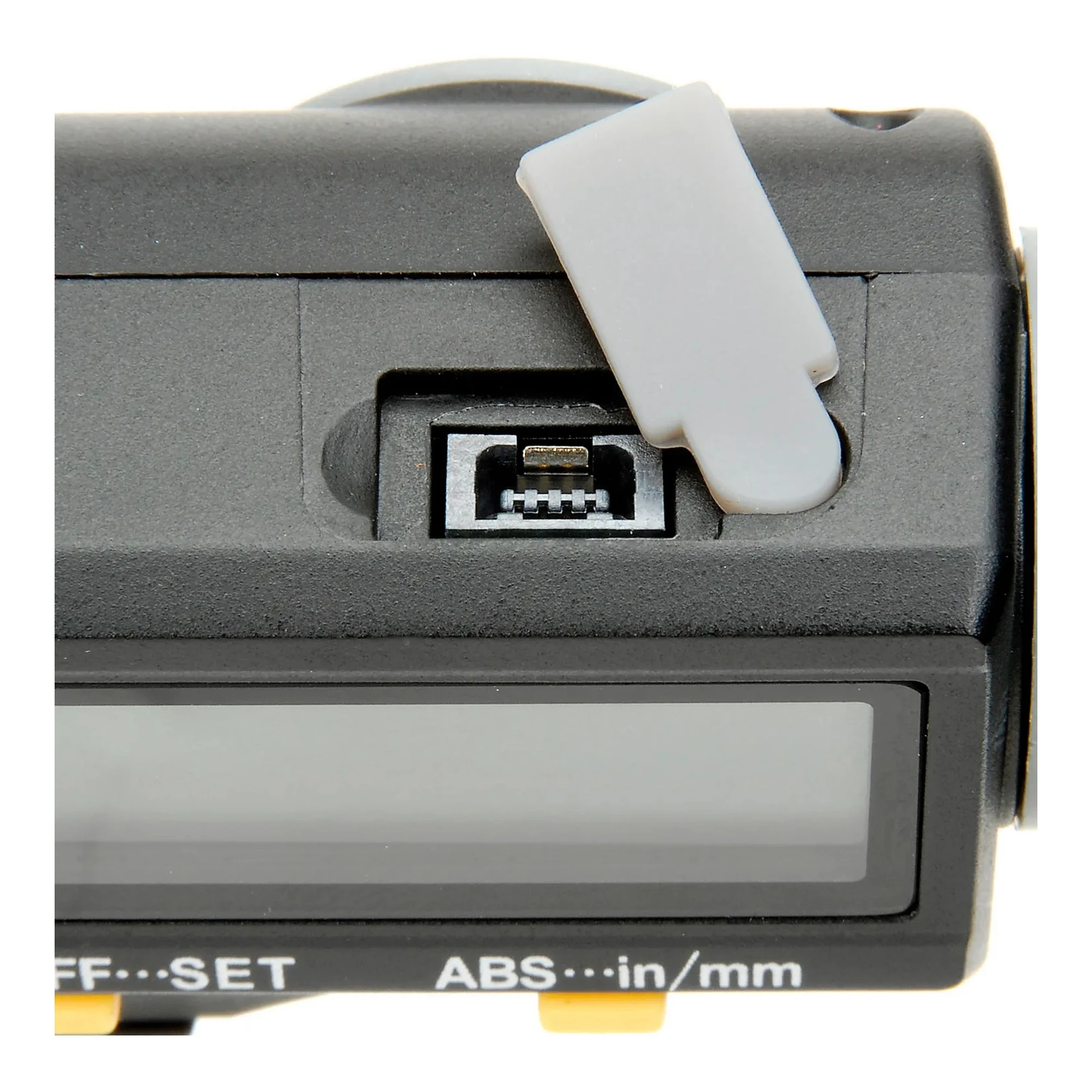 0–1 inch digital micrometer with LCD display and ratchet thimble