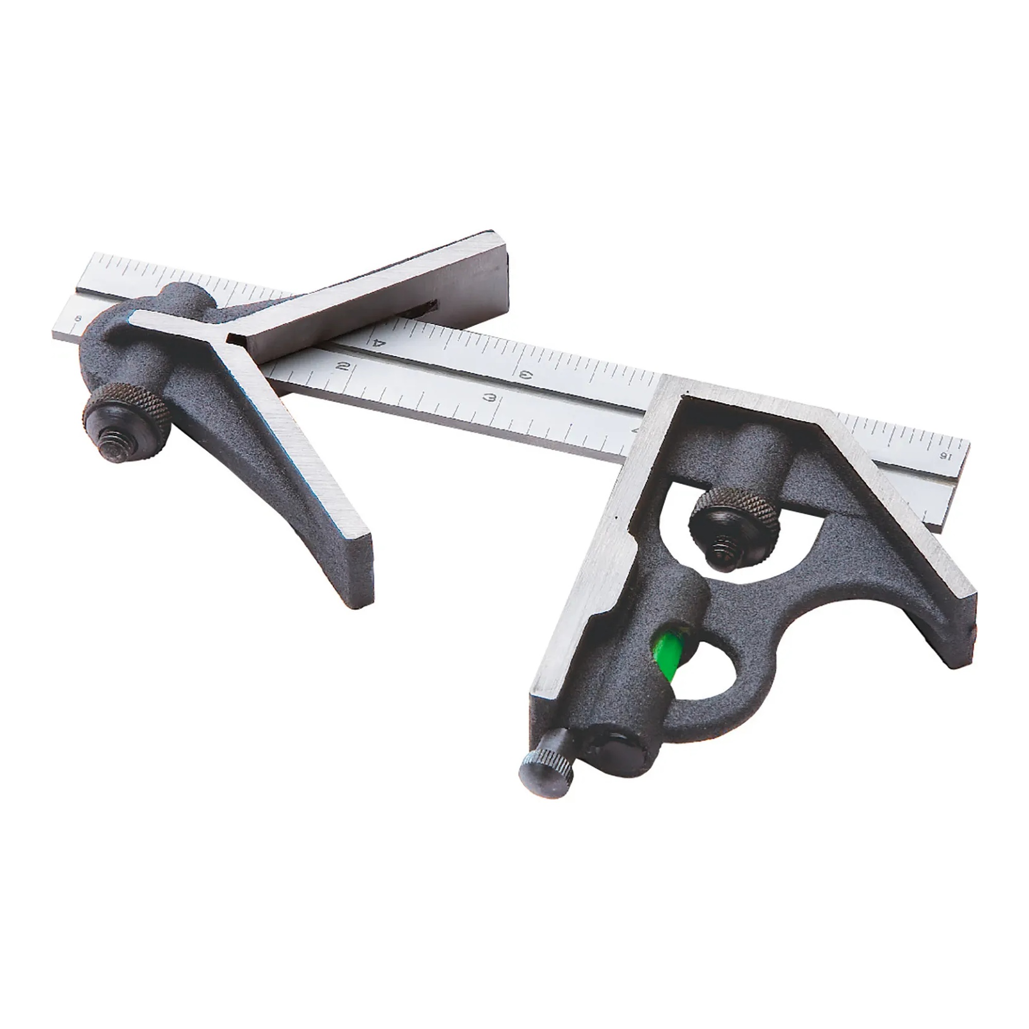 Precision Combination Square with 6-Inch Blade - Material: Cast Iron/Stainless Steel