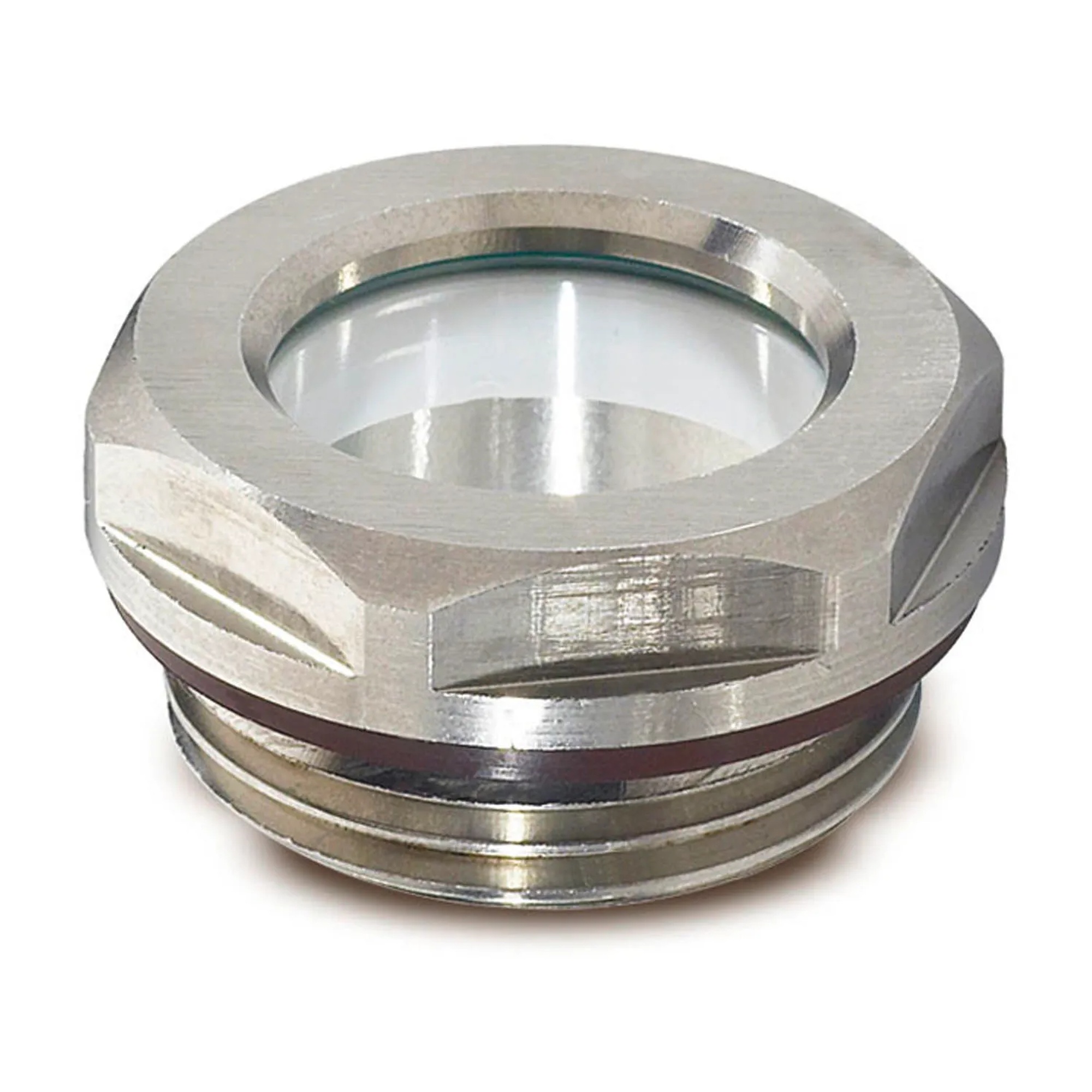 Stainless Fluid Level Sight Glass with ESG Glass, G 3/4 Pipe Thread