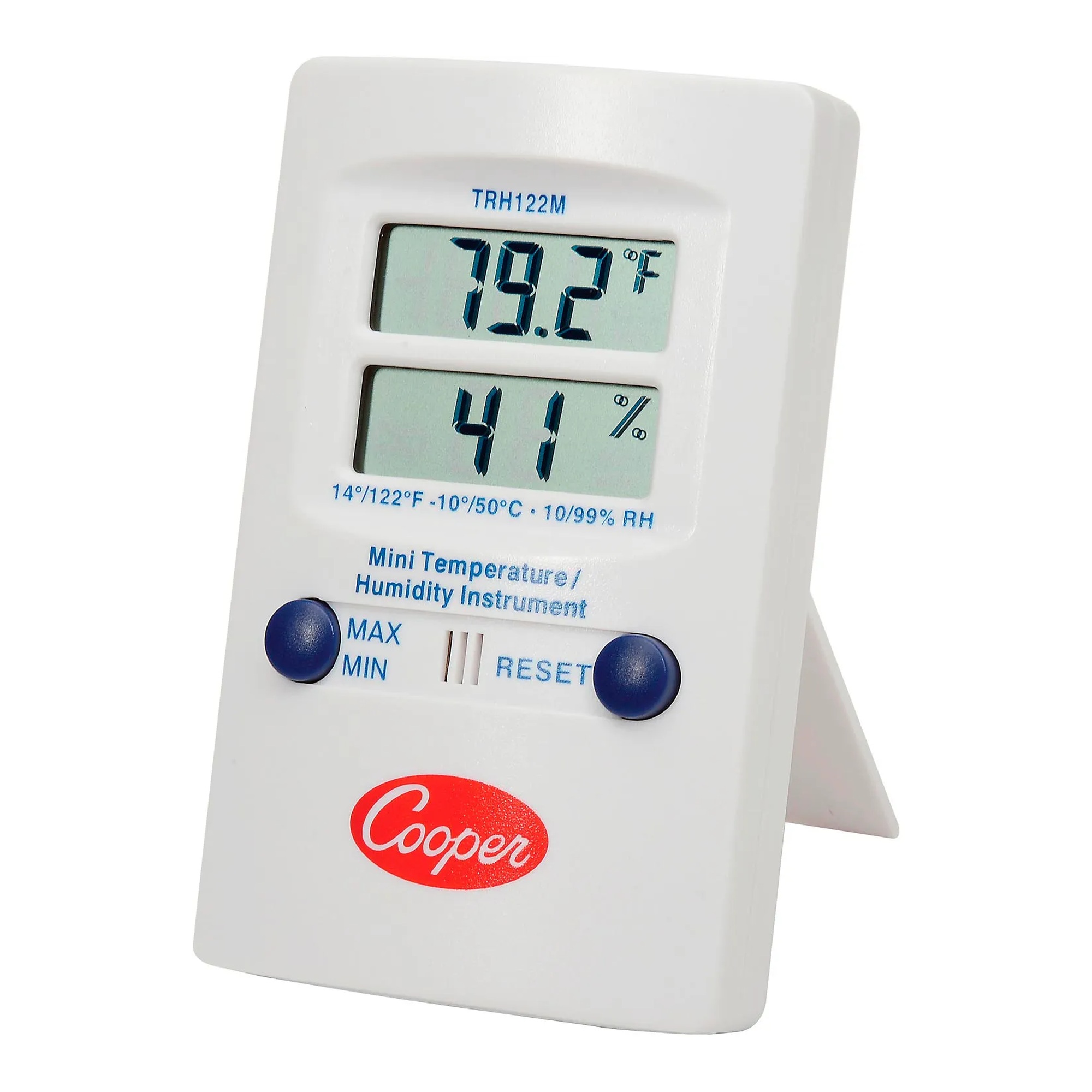 Digital wall thermometer and humidity monitor with dual display