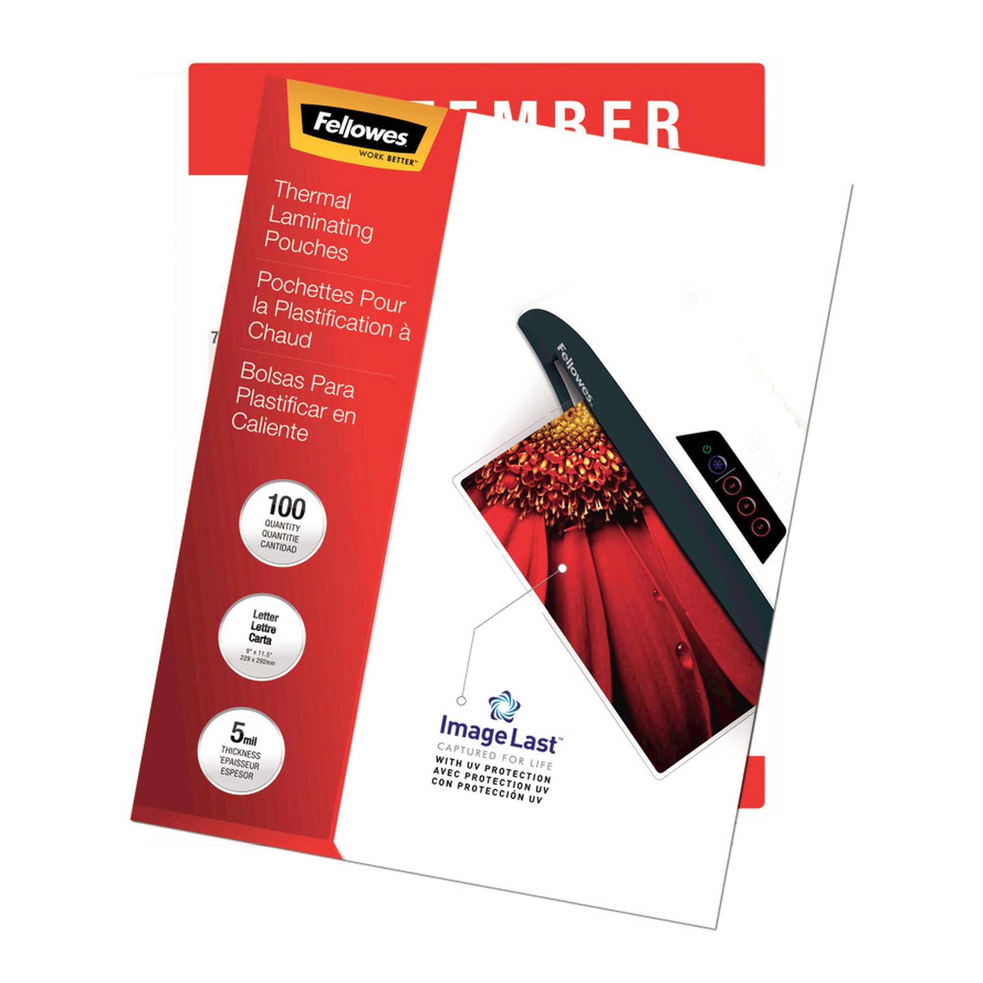 Clear Letter-Size Thermal Laminating Pouches, 5 mil, 100 Pack