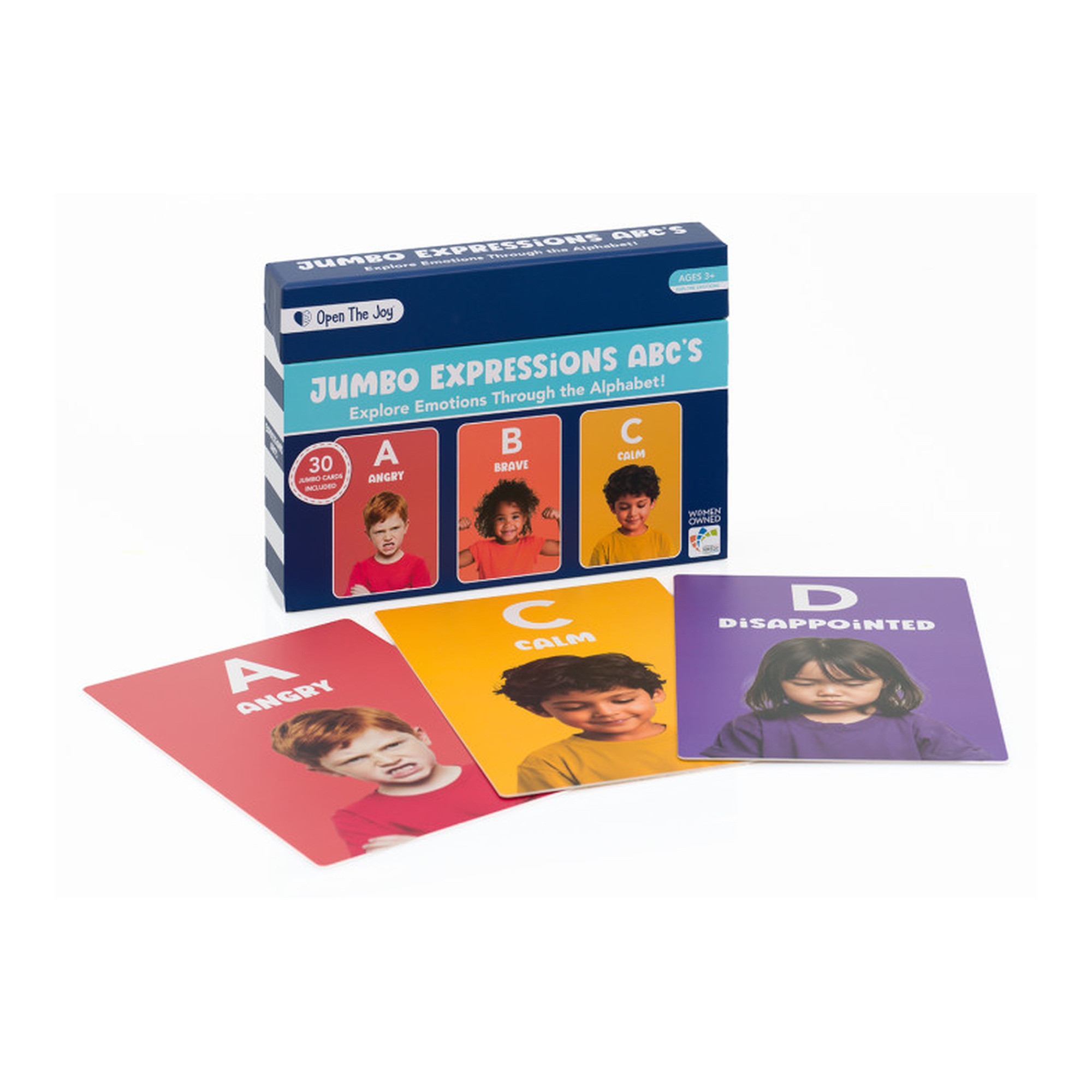 Jumbo ABC Emotion Cards, Expressions Collection, 20 Cards