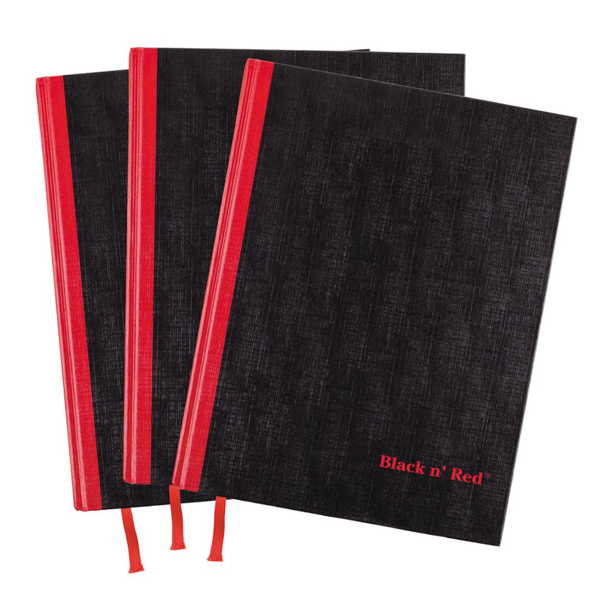 Black Hardcover Casebound Business Notebook, 96 Sheets