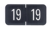 VRE / GBS Yearband Label (Rolls) - 2019 - Black - 3/4" H x 1 1/2" W
