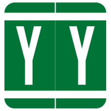 VRE/GBS Alphabetic Labels - 8848 Series (Sheet) Y- Dk. Green