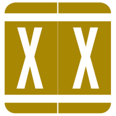 VRE/GBS Alphabetic Labels - 8848 Series (Sheet) X- Gold