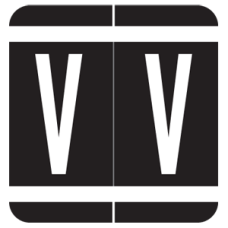 VRE/GBS Alphabetic Labels - 8848 Series (Sheet) V- Black