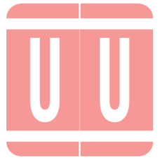 VRE/GBS Alphabetic Labels - 8848 Series (Sheet) U- Pink