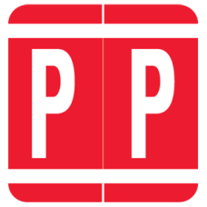 VRE/GBS Alphabetic Labels - 8848 Series (Sheet) P- Red
