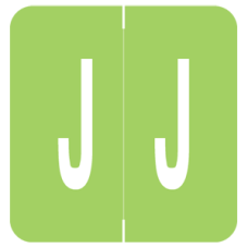 VRE/GBS Alphabetic Labels - 8848 Series (Sheet) J- Green