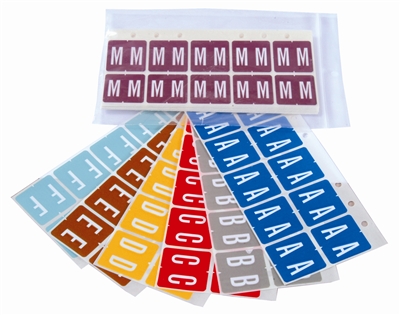 VRE/GBS Alphabetic Labels - 8848 Series (Sheet) Complete Set A-Z+Mc; Total 5,400 Labels