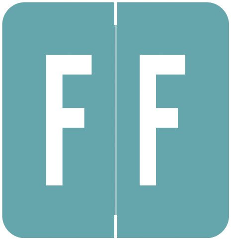 VRE/GBS Alphabetic Labels - 8850 Series (Rolls) F- Lt. Blue