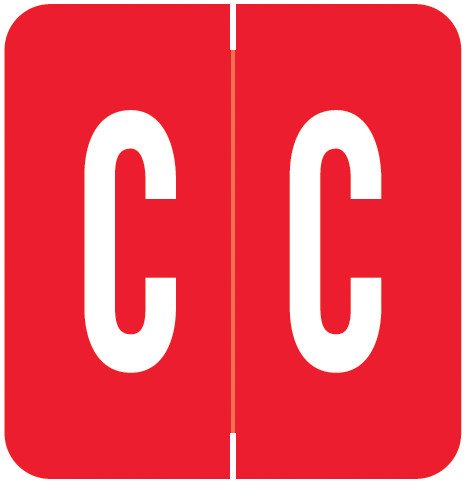 VRE/GBS Alphabetic Labels - 8850 Series (Rolls) C- Red