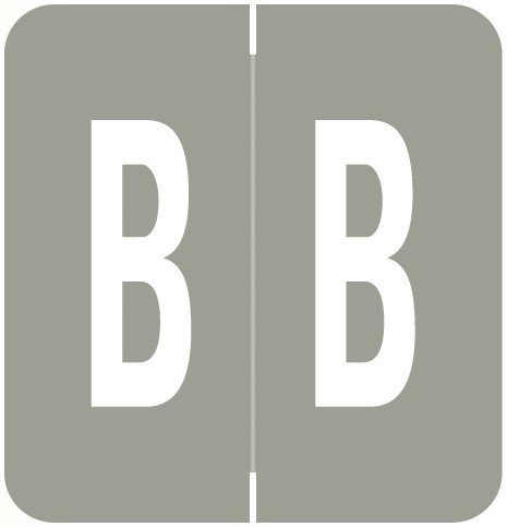 VRE/GBS Alphabetic Labels - 8850 Series (Rolls) B- Gray