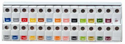 VRE/GBS Alphabetic Labels - 8850 Series (Rolls) A - Z Set with Tray