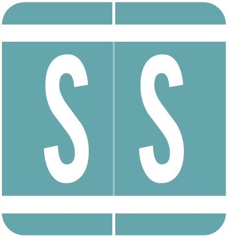 VRE/GBS Alphabetic Labels - 8850 Series (Rolls) S- Lt Blue