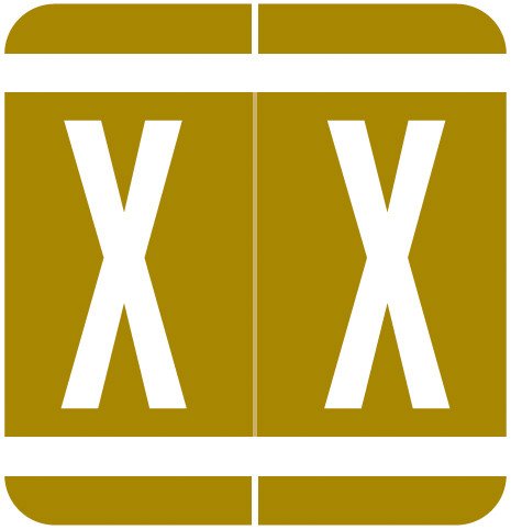 VRE/GBS Alphabetic Labels - 8850 Series (Rolls) X- Gold