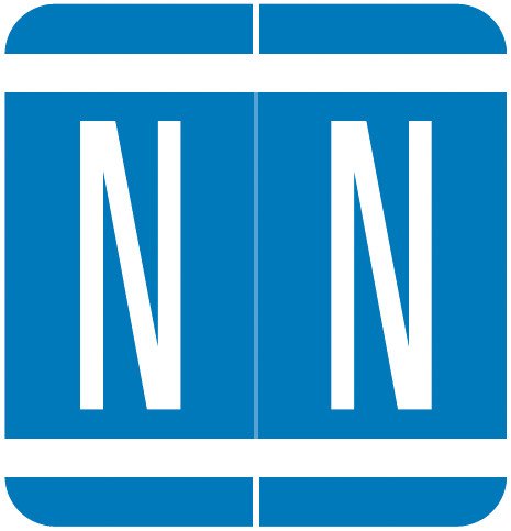 VRE/GBS Alphabetic Labels - 8850 Series (Rolls) N- Blue