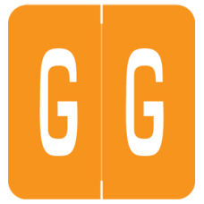 VRE/GBS Alphabetic Labels - 8848 Series (Sheet) G- Orange