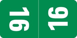 Smead Yearband Label (Rolls of 500) - 2016 - Green - TTYM Series - Laminated