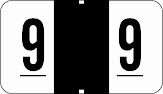 Traco Numeric Labels - TRNM Series (Rolls) - 9 - Black