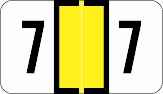 Traco Numeric Labels - TRNM Series (Rolls) - 7 - Yellow