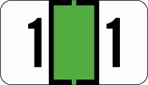 Traco Numeric Labels - TRNM Series (Rolls) - 1 - Green