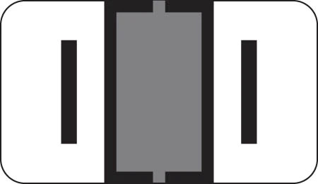 Traco Alphabetic Labels - TRAM Series (Rolls) - I - Gray & Black