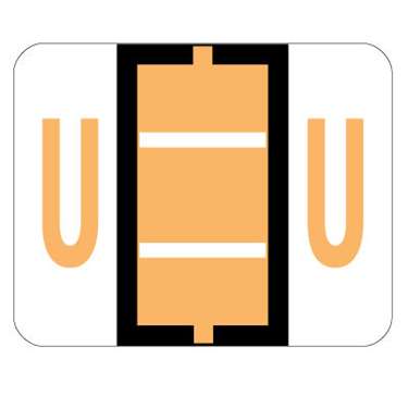 Smead Compatible Alphabetic Labels - BCCS Series (Sheet) U- Lt. Orange