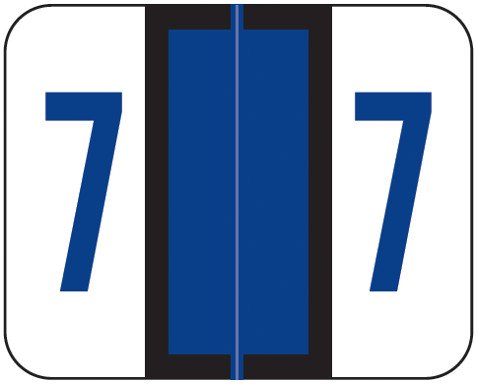 TAB Numeric Label  - TPNV Series (Rolls) - 7 - Purple