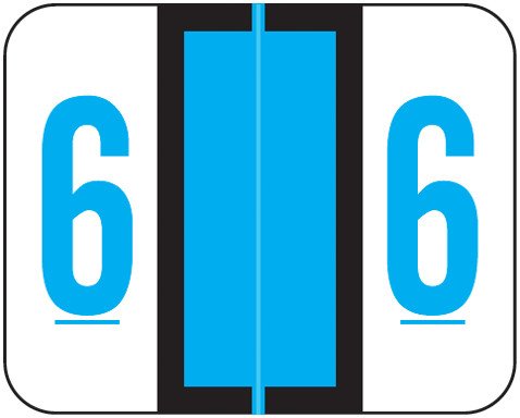 TAB Numeric Label  - TPNV Series (Rolls) - 6 - Blue