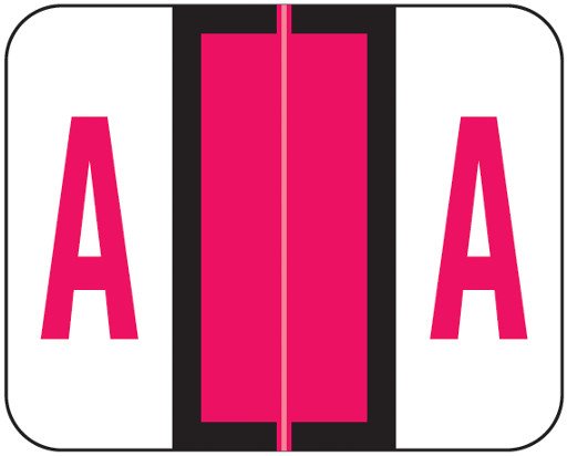 TAB Alphabetic Labels - TPAV Series (Rolls) A- Red
