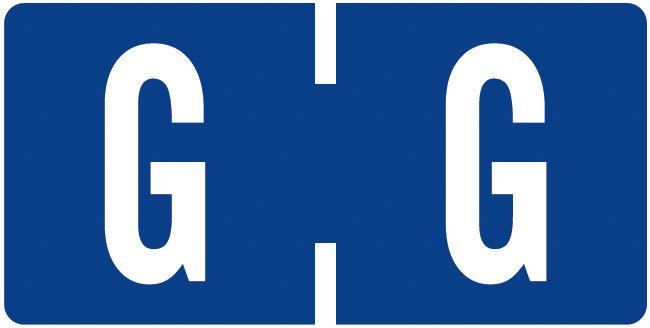 TAB Alphabetic Labels - TBAV Series (Rolls) G- Purple