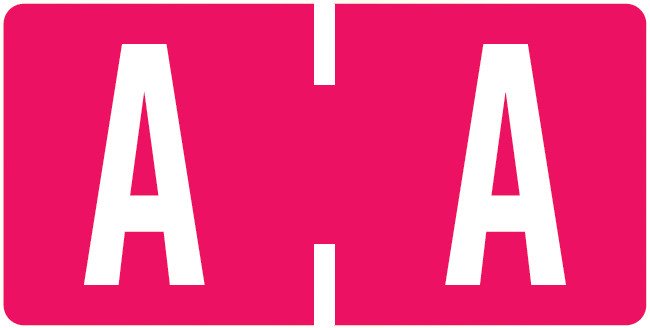 TAB Alphabetic Labels - TBAV Series (Rolls) A- Red