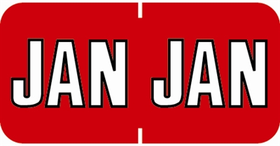 Sycom End Tab Month Labels - SYET Series - (252/Pack) - Complete Set - January-December