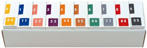 Smead Numeric Label - XLCC Series (Rolls) - 0-9 Set with tray