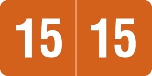 Smead Yearband Label (Rolls of 500) - 2015 - Orange - SMYM Series - Laminated