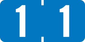 Smead ETSN Series Numeric Labels - Number '1' - Blue - 1/2" H x 1" W - 250/Pack (Sheets)