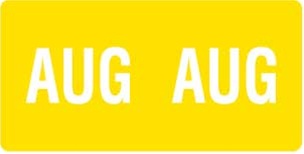 Smead Month Labels - ETS Series (Sheet) - August/Yellow -250/Pack